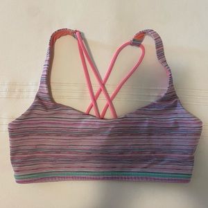 Colorful Striped Lululemon Sports Bra